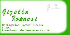 gizella kopacsi business card