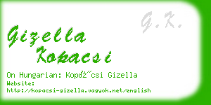 gizella kopacsi business card